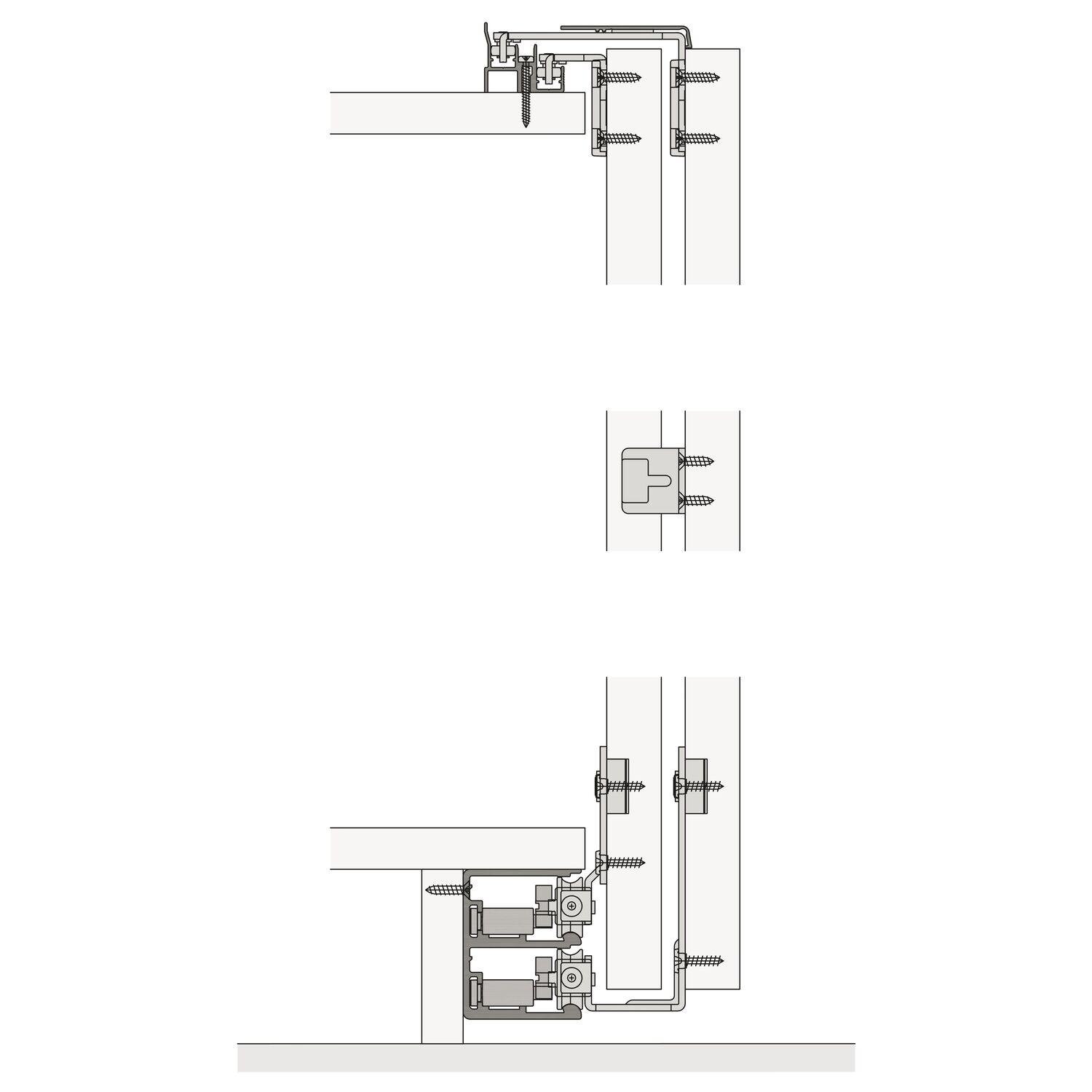 Hawa HAWA Combino 50 H FS Beschlägegarnitur 1400 x 2400 x 19, 2 türig