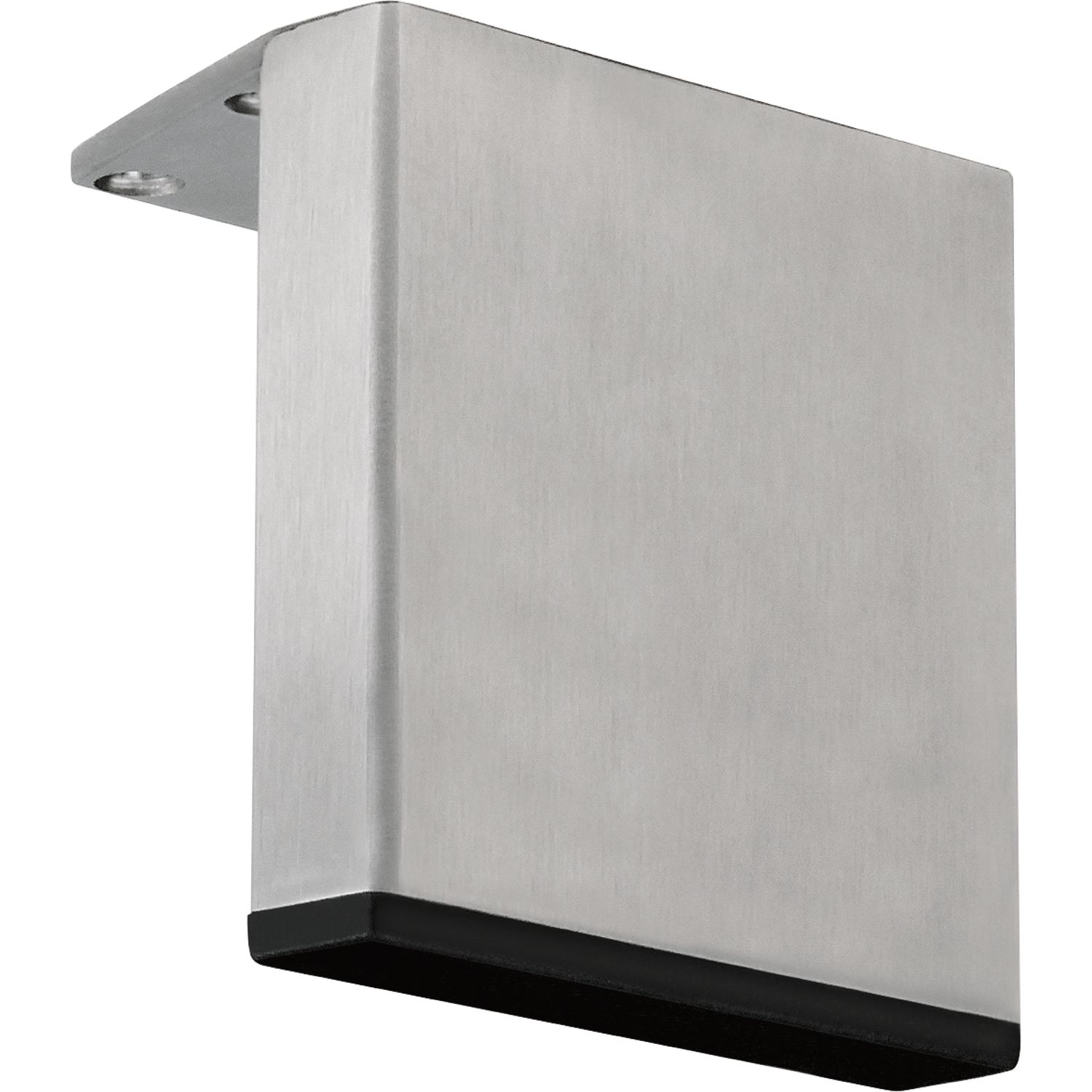 Dekorfuß 100x20 mm, Länge 190 mm, Edelstahl gebürstet