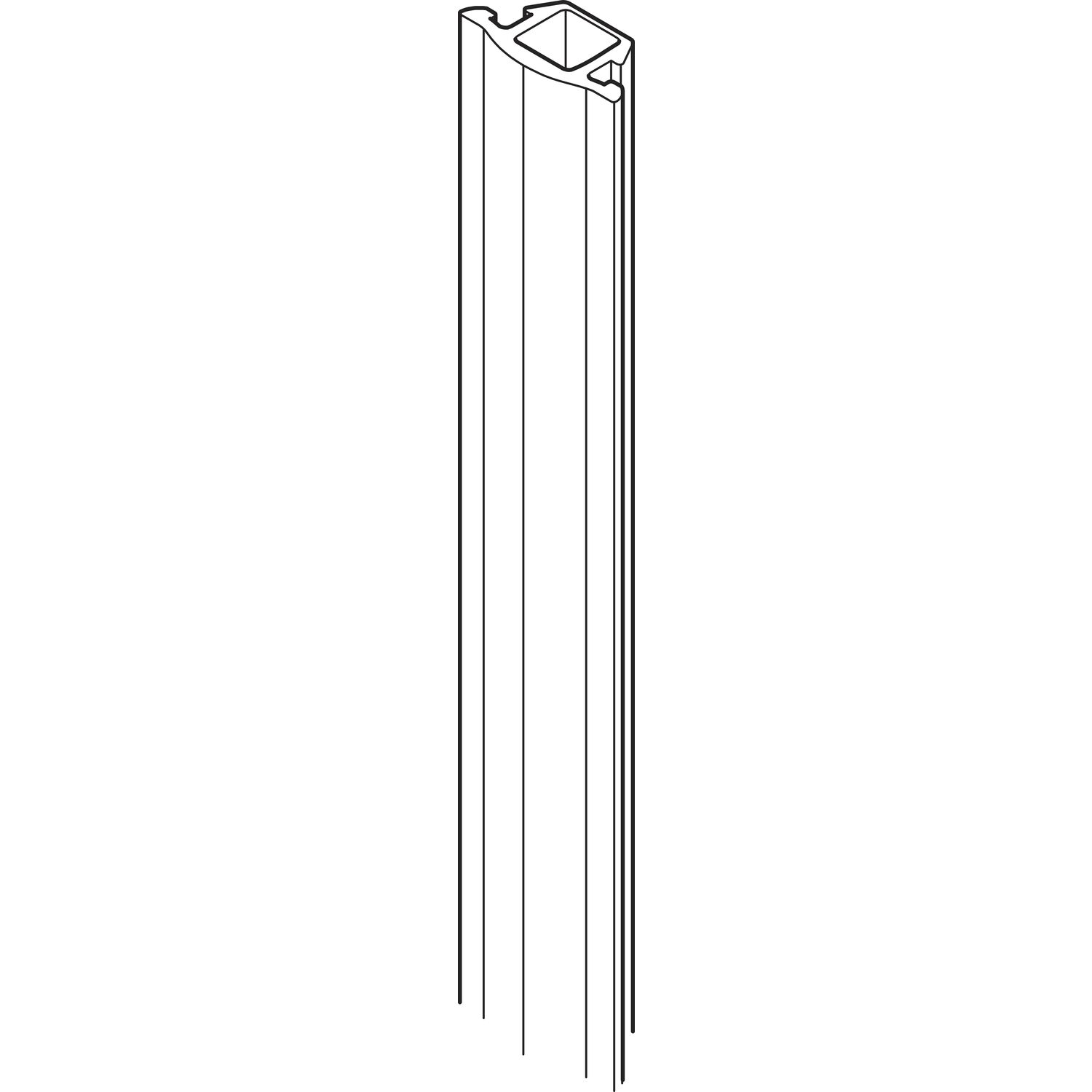Hawa HAWA Dichtungsprofil Wandanschlussprofil L=2500 mm Gummi schwarz