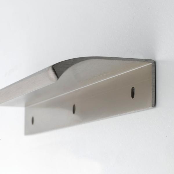 furnipart Griffleiste Edge Straight Lochabstand 2x80mm Länge 200mm Aluminium Edelstahl Effekt