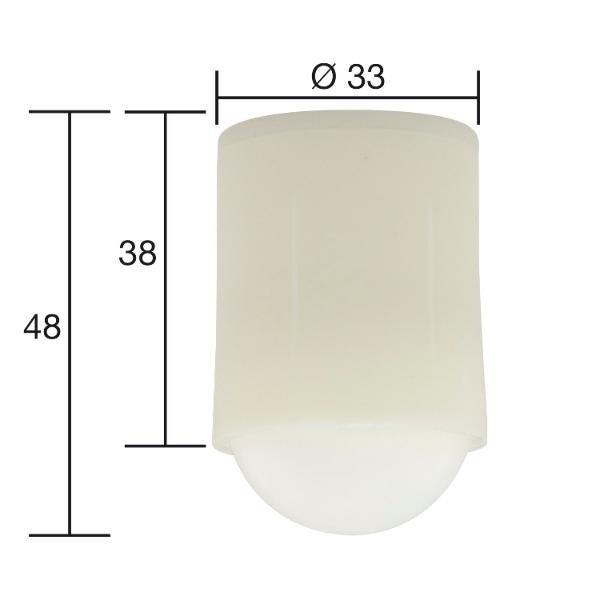 Kugelrolle 3 ø 33 mm, Tiefe 38 mm, Kunststoff weiß