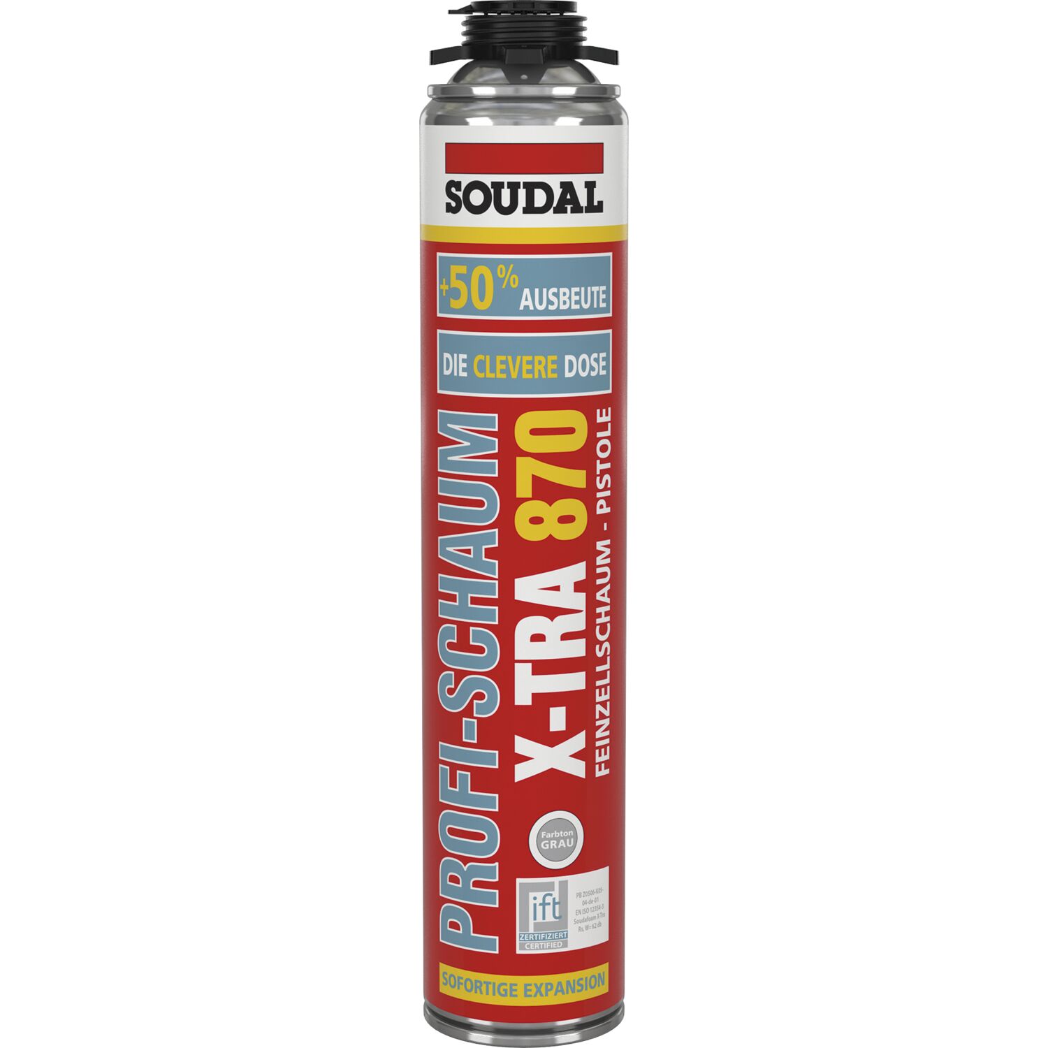 SOUDAL Pistolenschaum Soudafoam X-tra 870 Gun E, - 61L Ausbeute