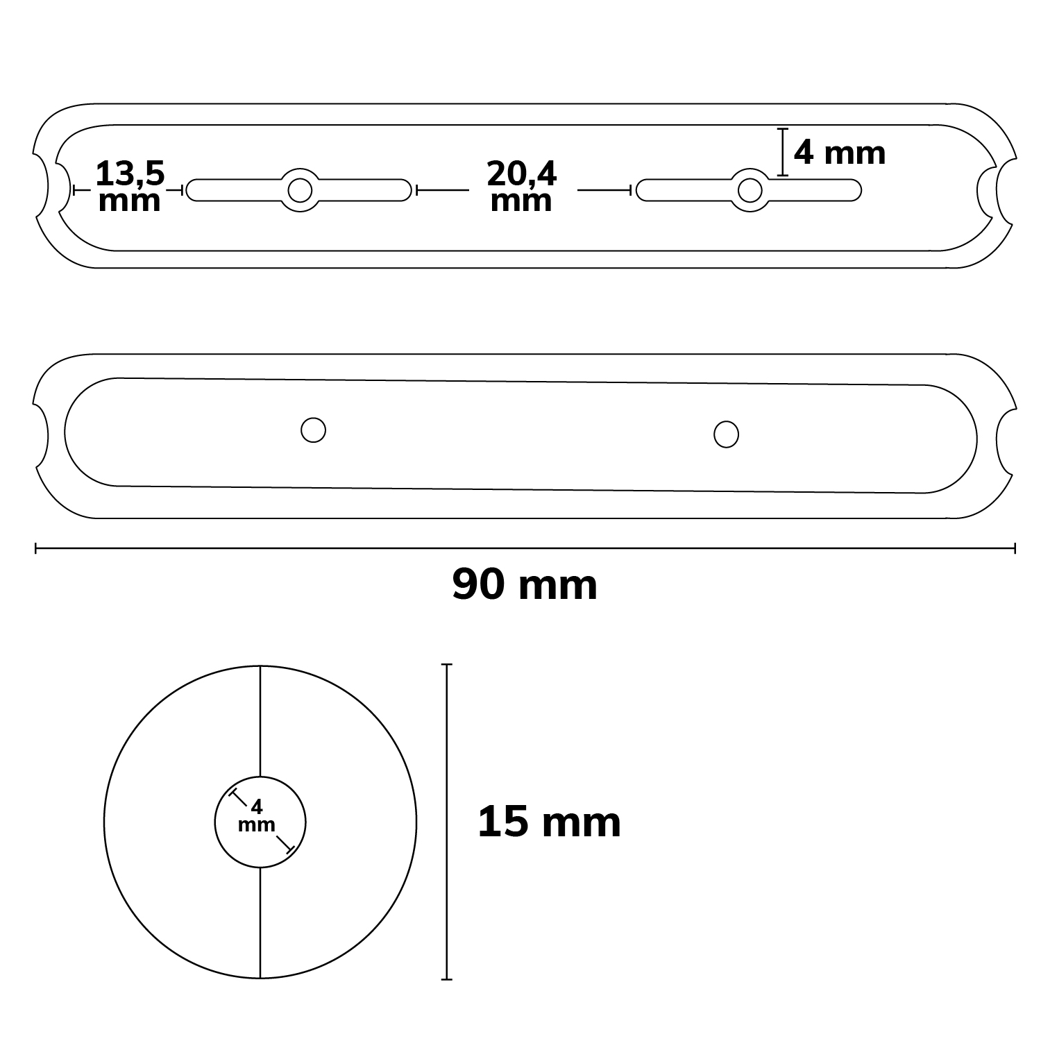 ISOLED Kabelhülse für Track48 Pendelleuchten schwarz