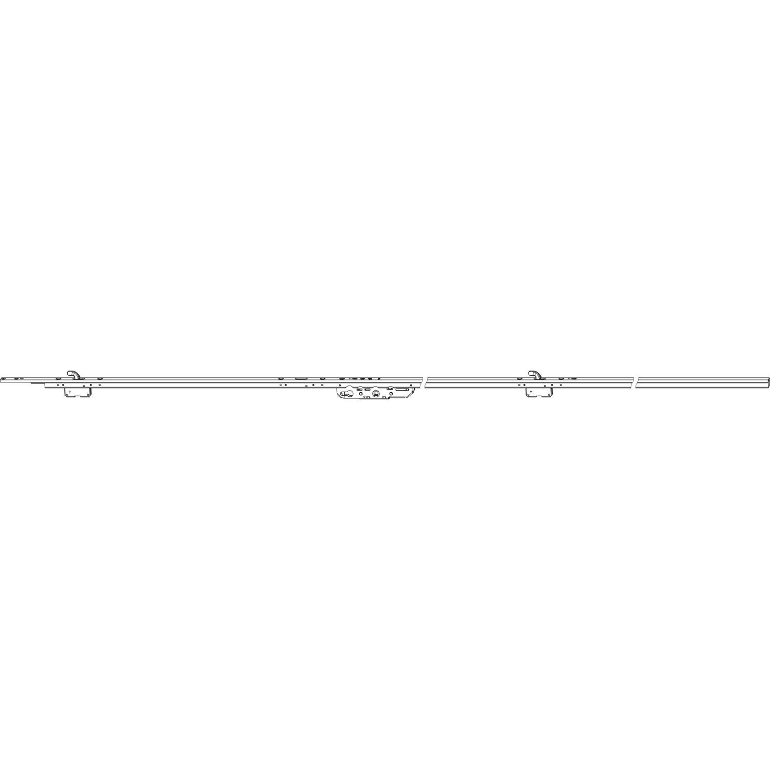 Maco #224158 HS Hakengetriebe PZ DM 37,5, FFH 1835-2560 mm, Alu silber eloxiert (224158)