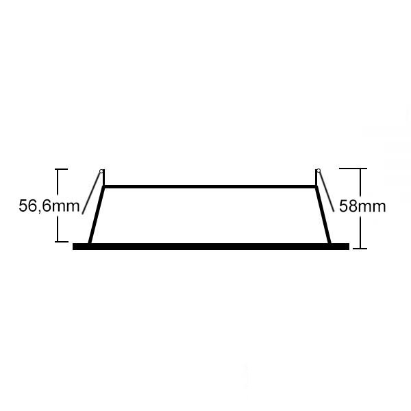 ISOLED Erweiterungsring rückversetzt rund schwarz matt für Sys-68