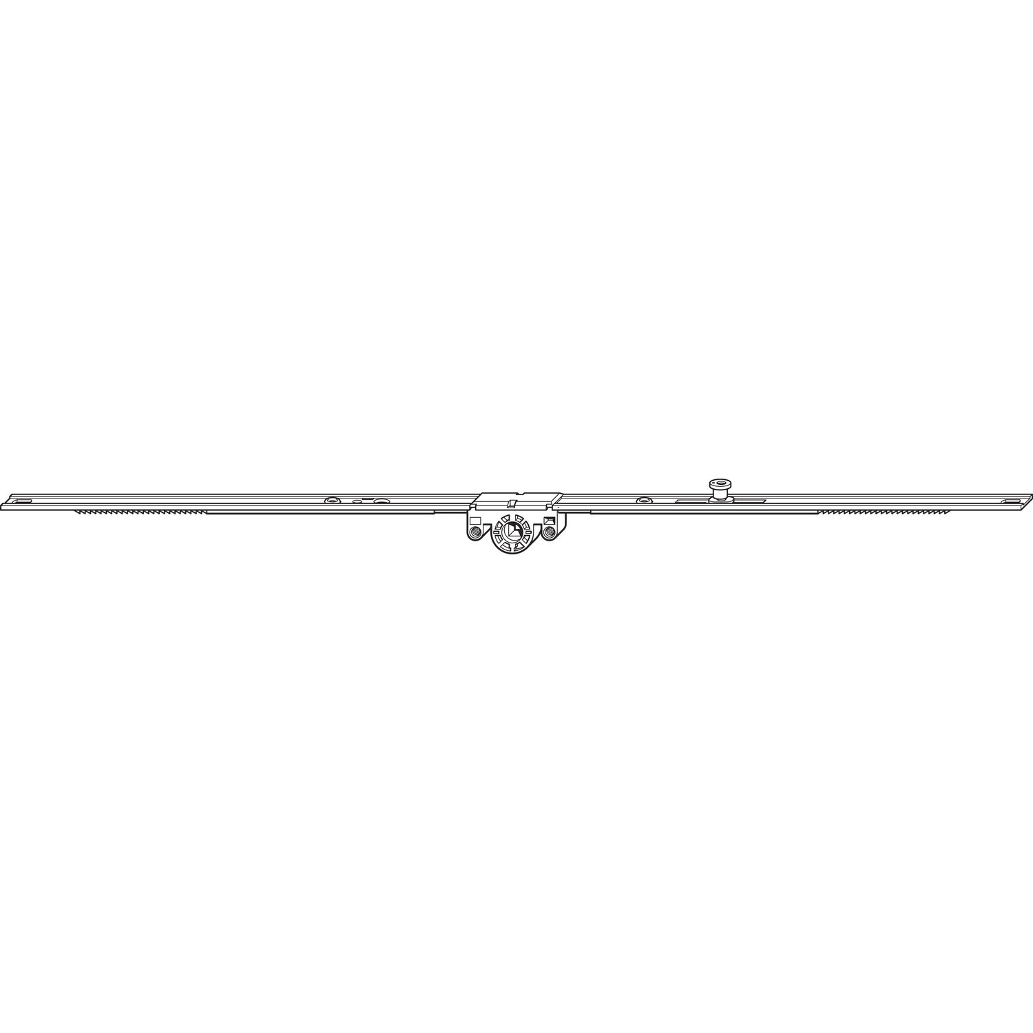 Roto ROTO NT/NX DK-Getriebe mittig/variabel DM 15 mm L= 580 mm 1V Zapfen silber
