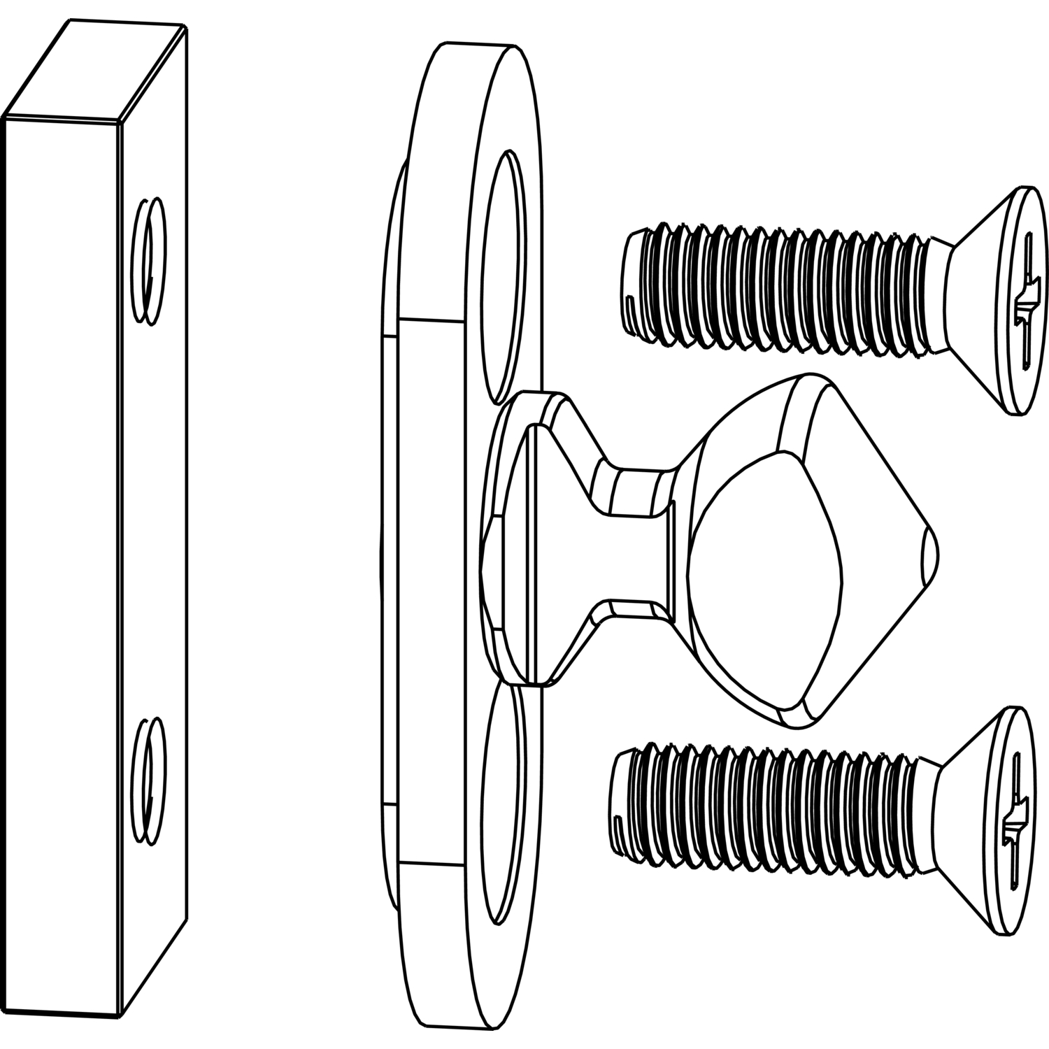 Maco #103261 HS Verriegelungsbolzen Standard komplett für Schema C/L silber (103261)