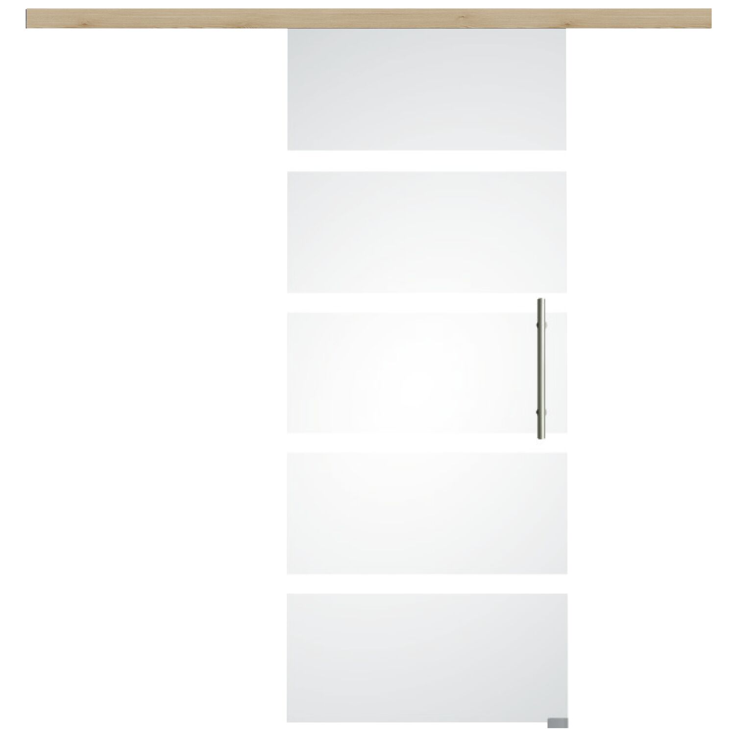Glasschiebetür Set Sensita 15, 920x2100mm, Inlay CPL Achat, Stoßgriff silber