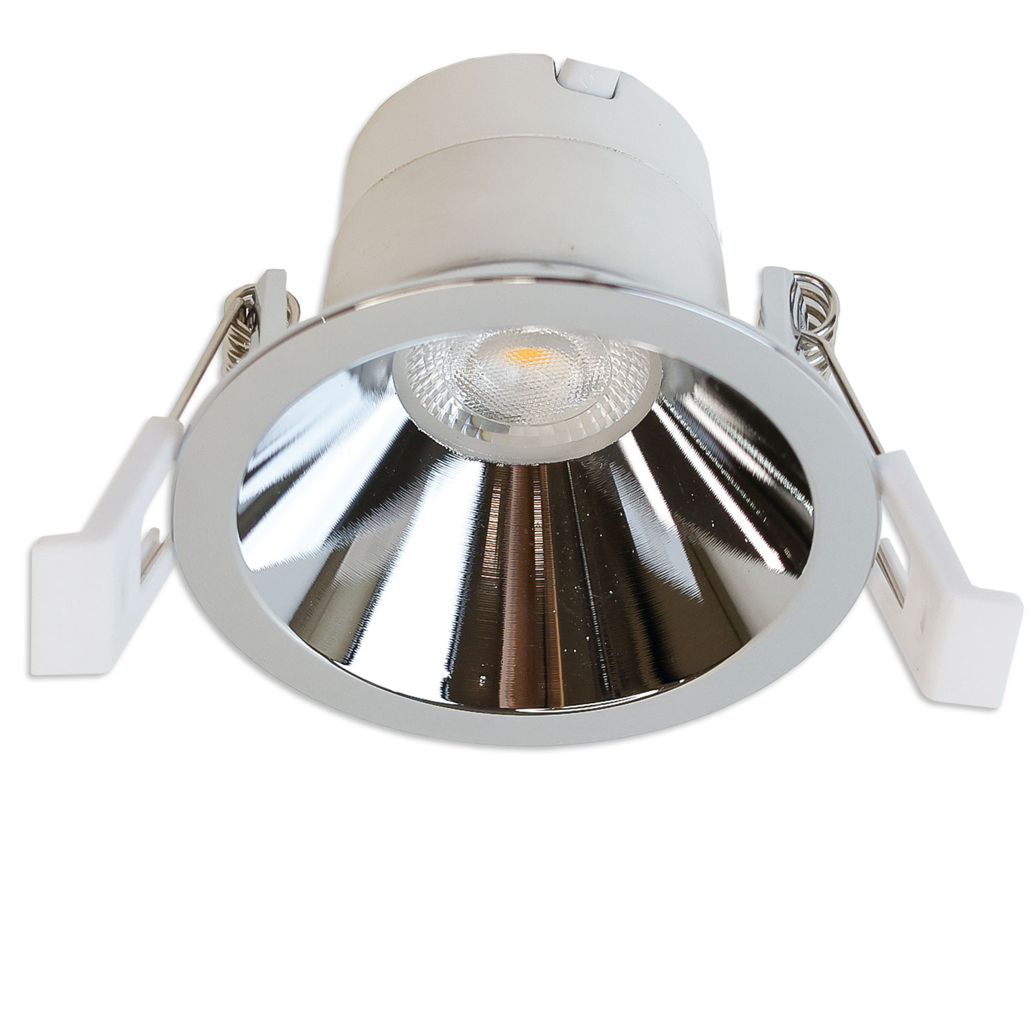 ISOLED LED Einbaustrahler BACK60 alu glänzend rund 5W CRI90 2700K rückversetzt UGR
