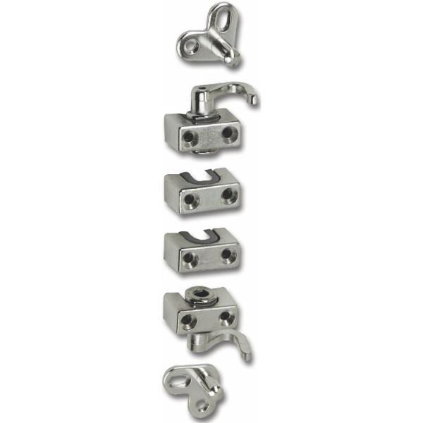Hekna Drehstangenschloss Zubehör-Set zum Aufschrauben ø 6mm vernickelt