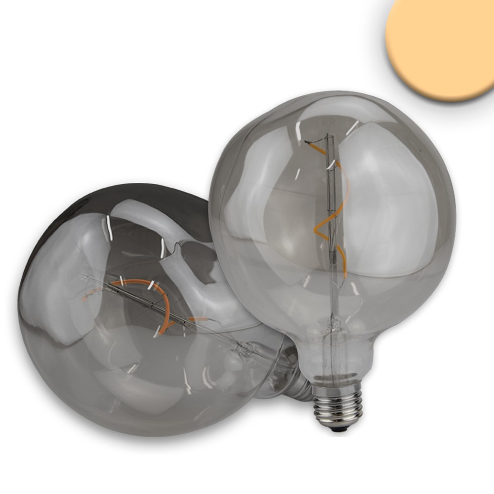 ISOLED E27 Vintage Line LED Dekobirne 125 4W ultrawarmweiß Glas smoky dimmbar