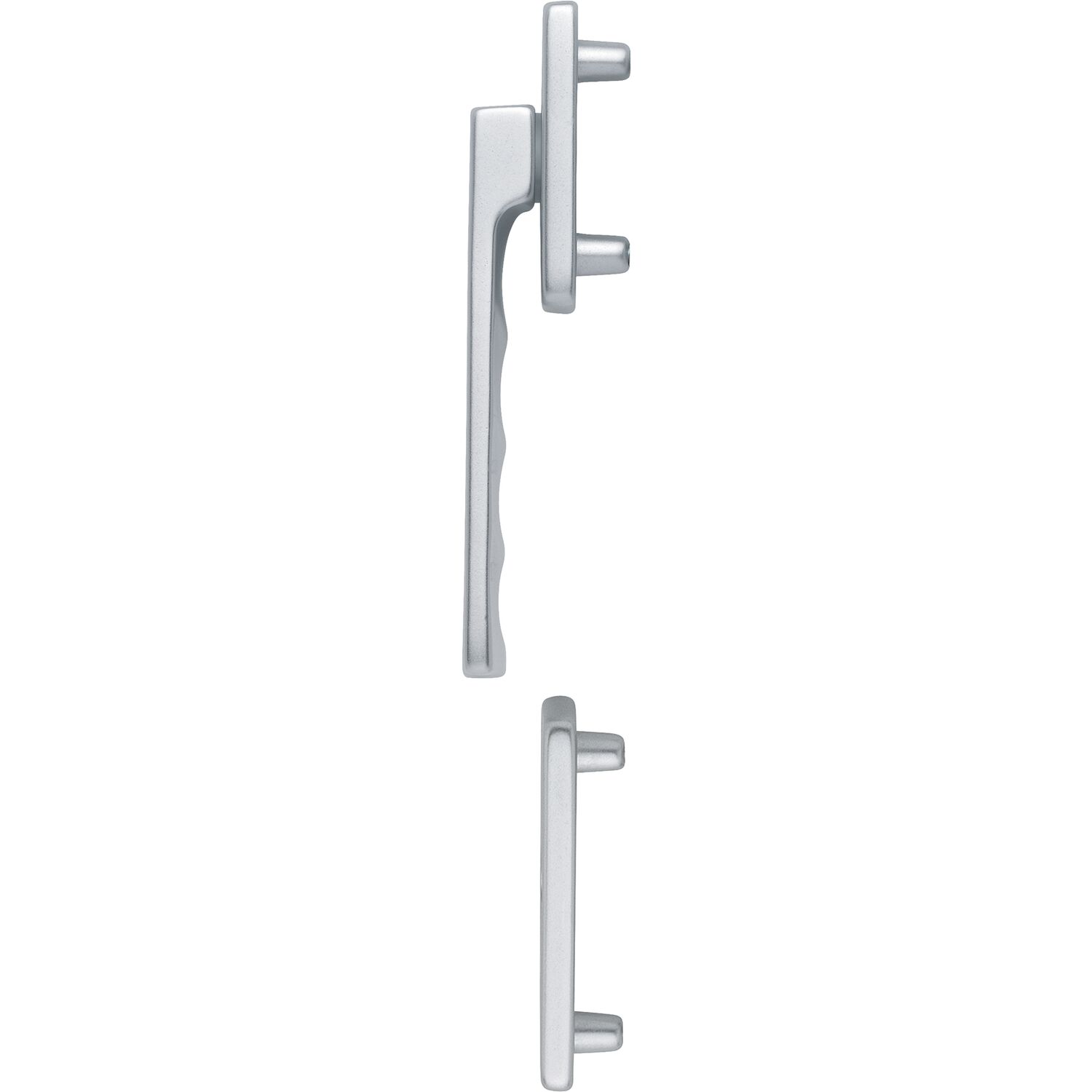 Hoppe HOPPE Fenstergriff-Halbgarnitur TOULON außen flach, Aluminium silber eloxiert