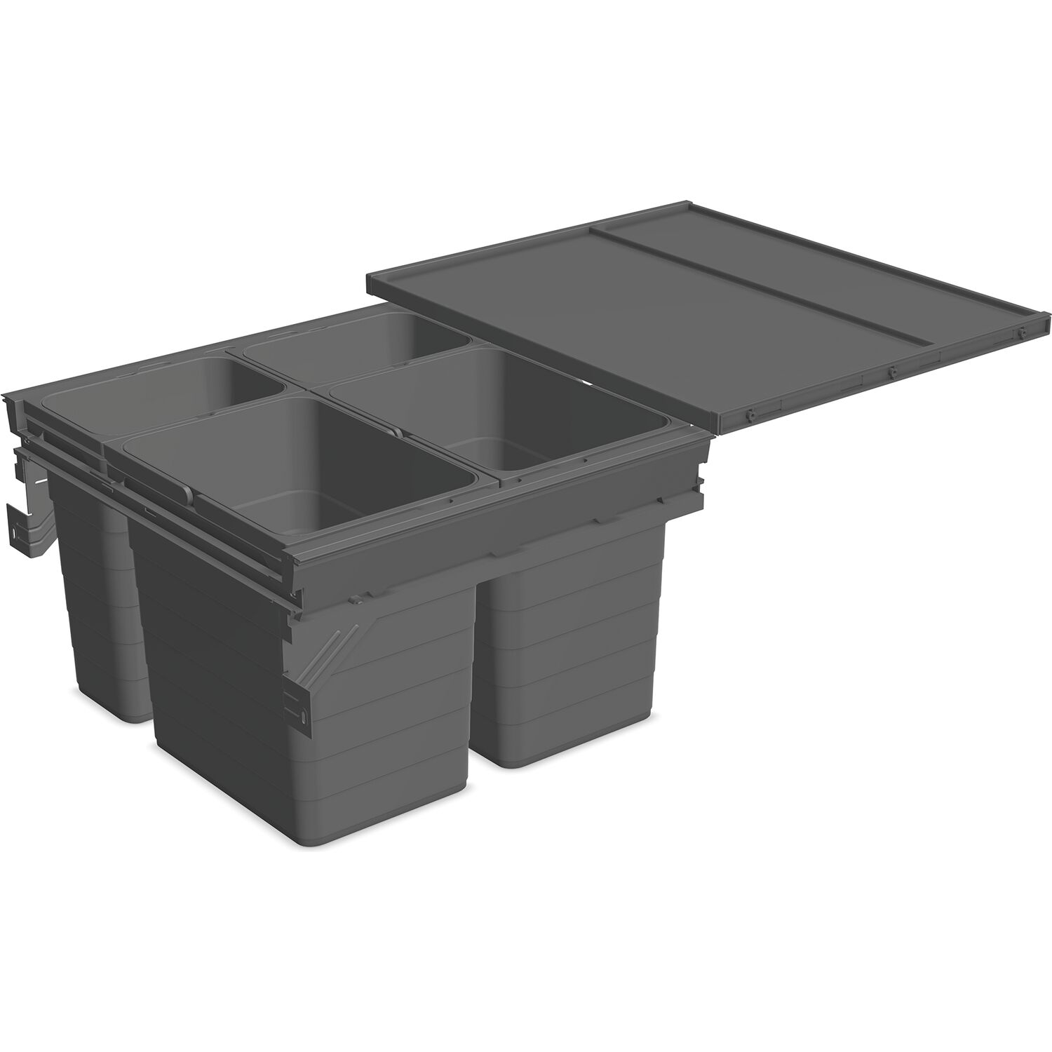 ninka Abfalltrennsystem Set eins2fünf Korpusbreite 600/NL 500mm Dunkelgrau