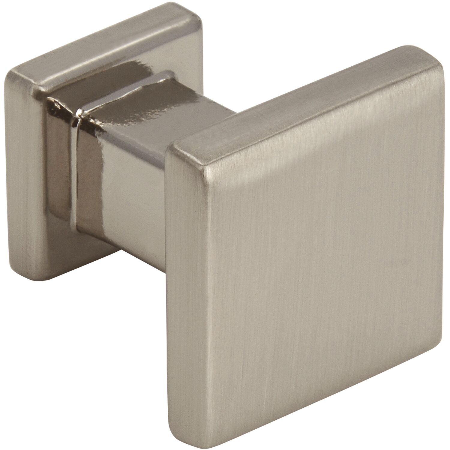 SIRO Möbelknopf Baios 20 x 20 mm, Zinkdruckguss vernickelt feingeschliffen