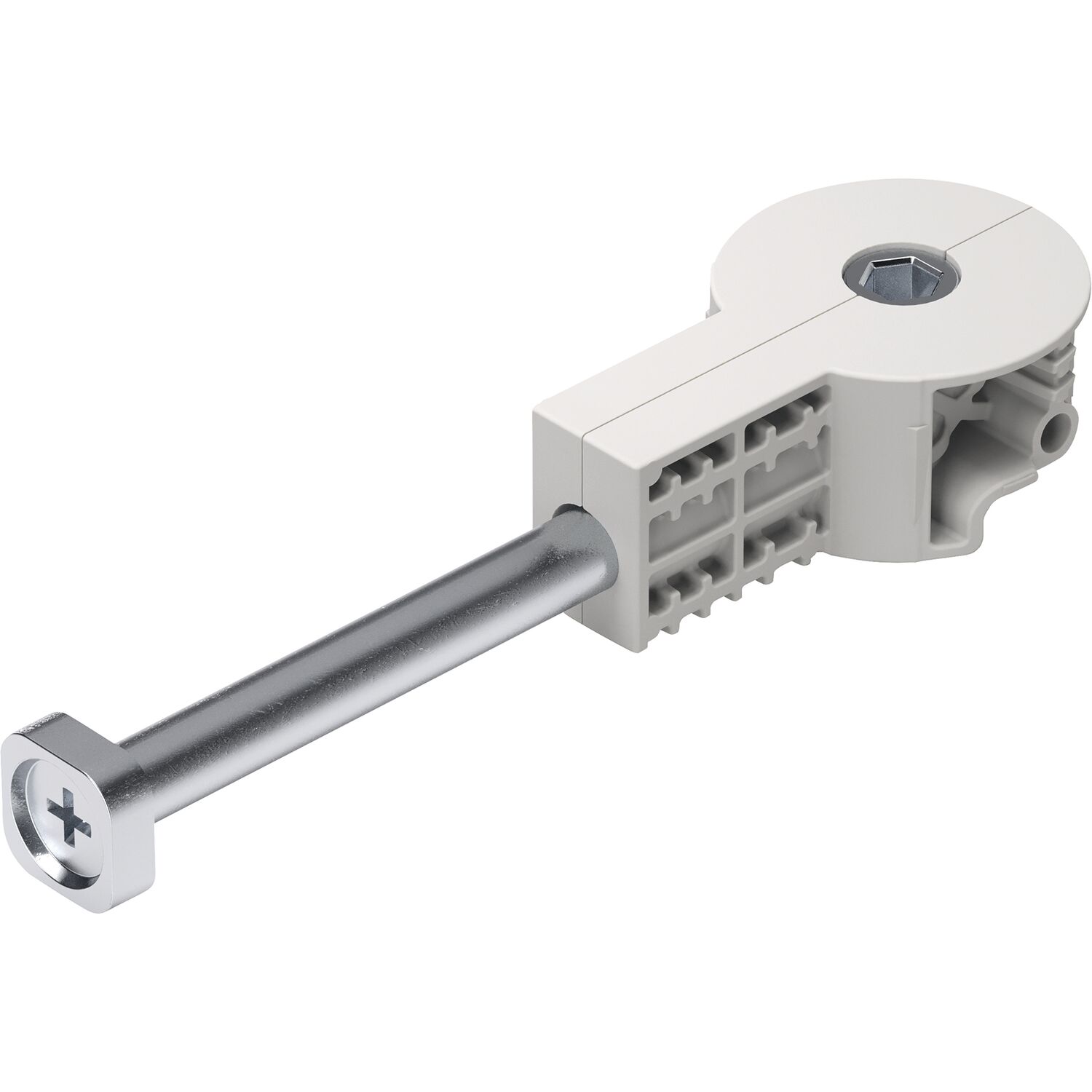 ITALIANA ferramenta Arbeitsplattenverbinder Quick Tech 100 mm, Stahl/Kunststoff weißgrau