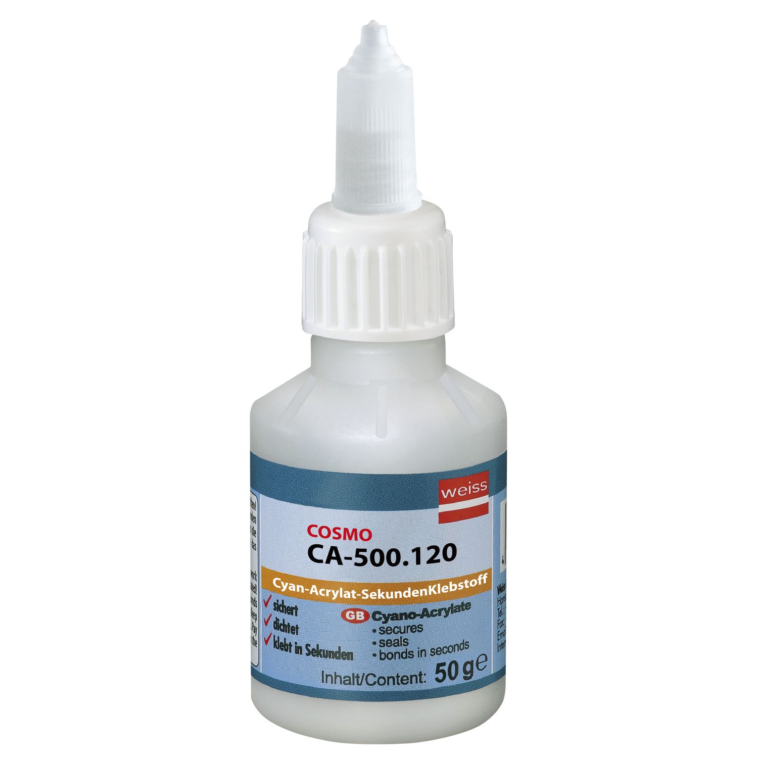 Cosmo CA-500.120 Sekundenklebstoff höherviskos 50g (1000 Stück)