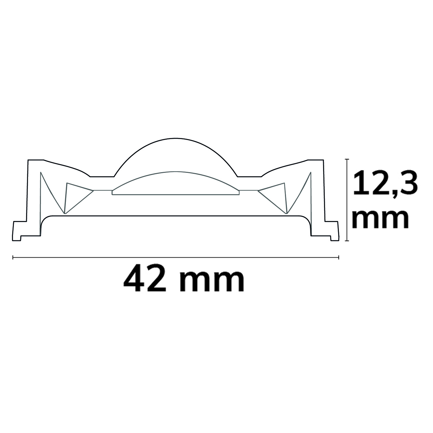ISOLED Einschubcover 60° Linse für 3-PH Linearleuchte prismatisch 120cm
