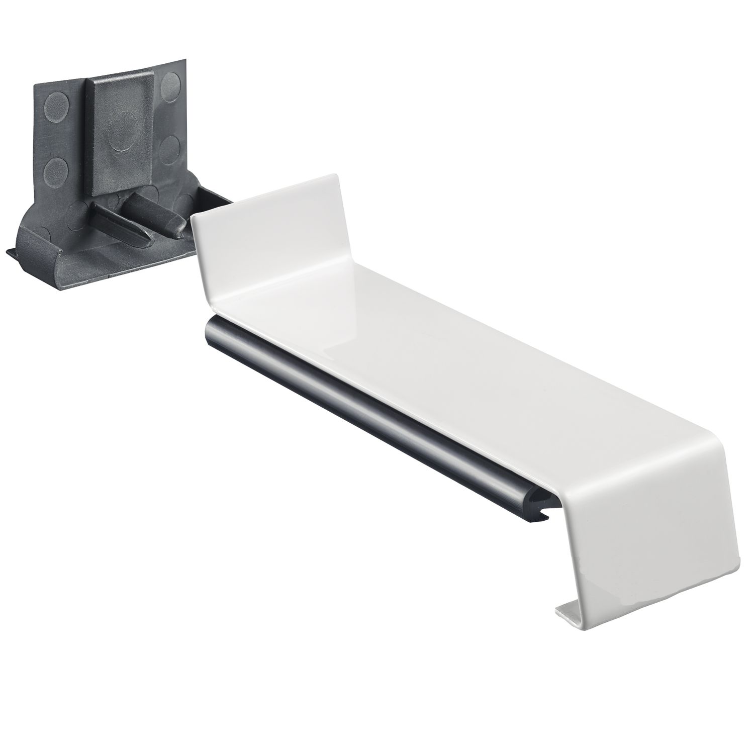 solido Verbinder Standard 25 mit Dichtteil Alu weiß lackiert gerader Stoß 195 mm
