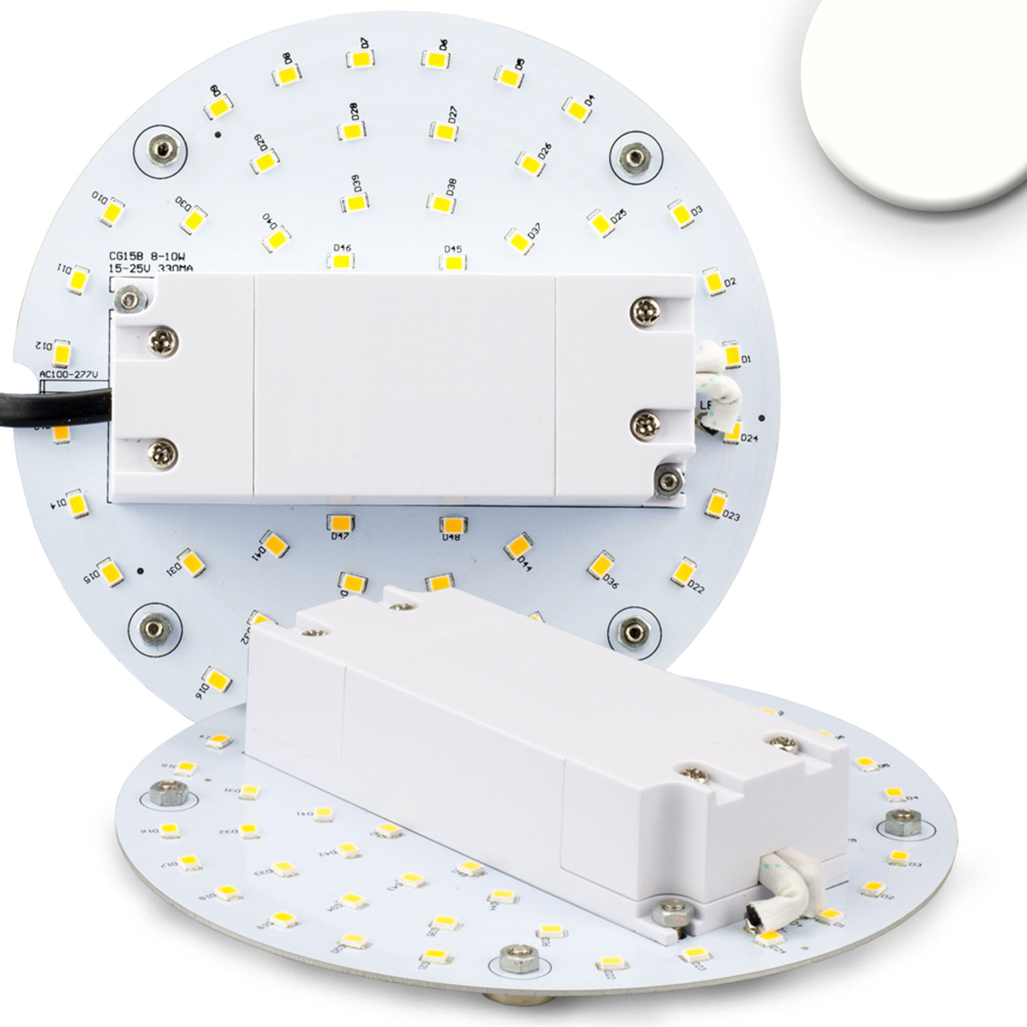 ISOLED LED Umrüstplatine 130mm 9W mit Magnet neutralweiß