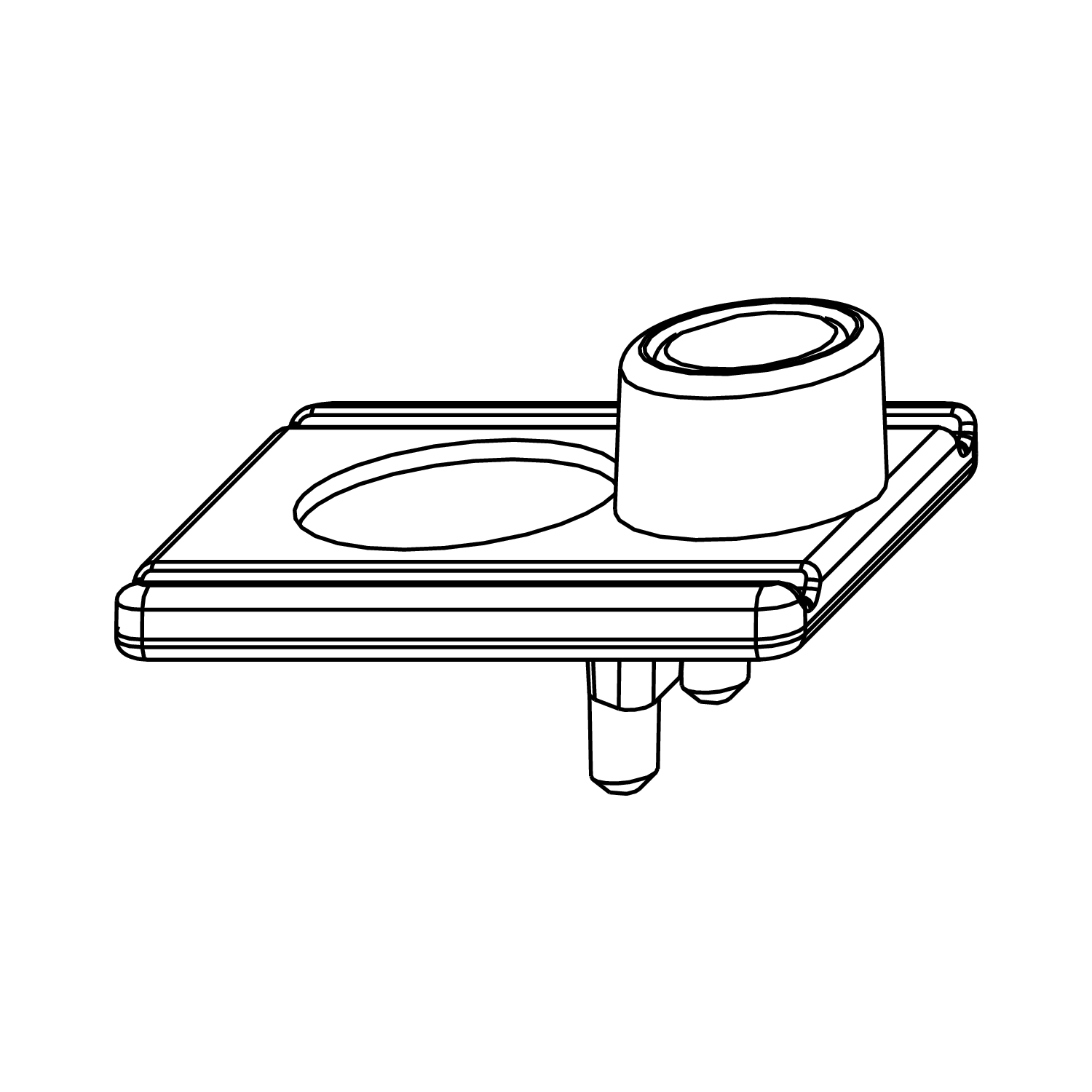 Maco #200906 MACO-TRONIC Adapter mit Kontaktgeber, mit 2 Zapfen für Kippverschluss (200906)