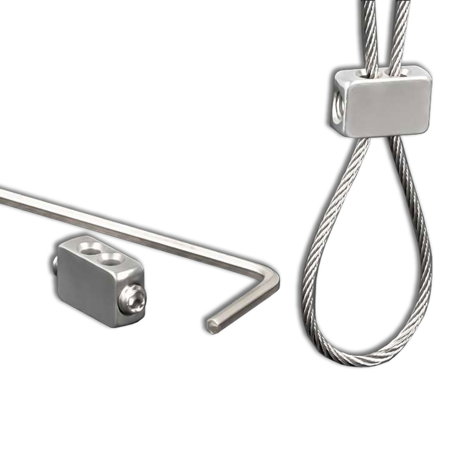 ISOLED Seilklemme für Drahtseil 1-2mm