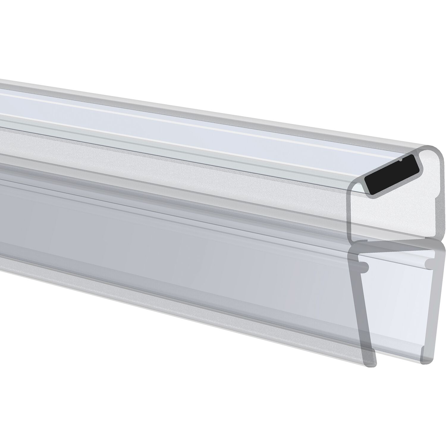 REHAU Magnetprofil 135° für 6 - 8mm 2500mm Kunststoff transparent