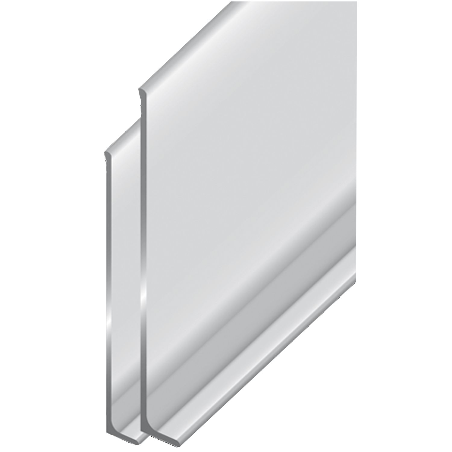 Sockel- und Wandschutzleiste silber 11 x 60 mm ungebohrt 2700 mm