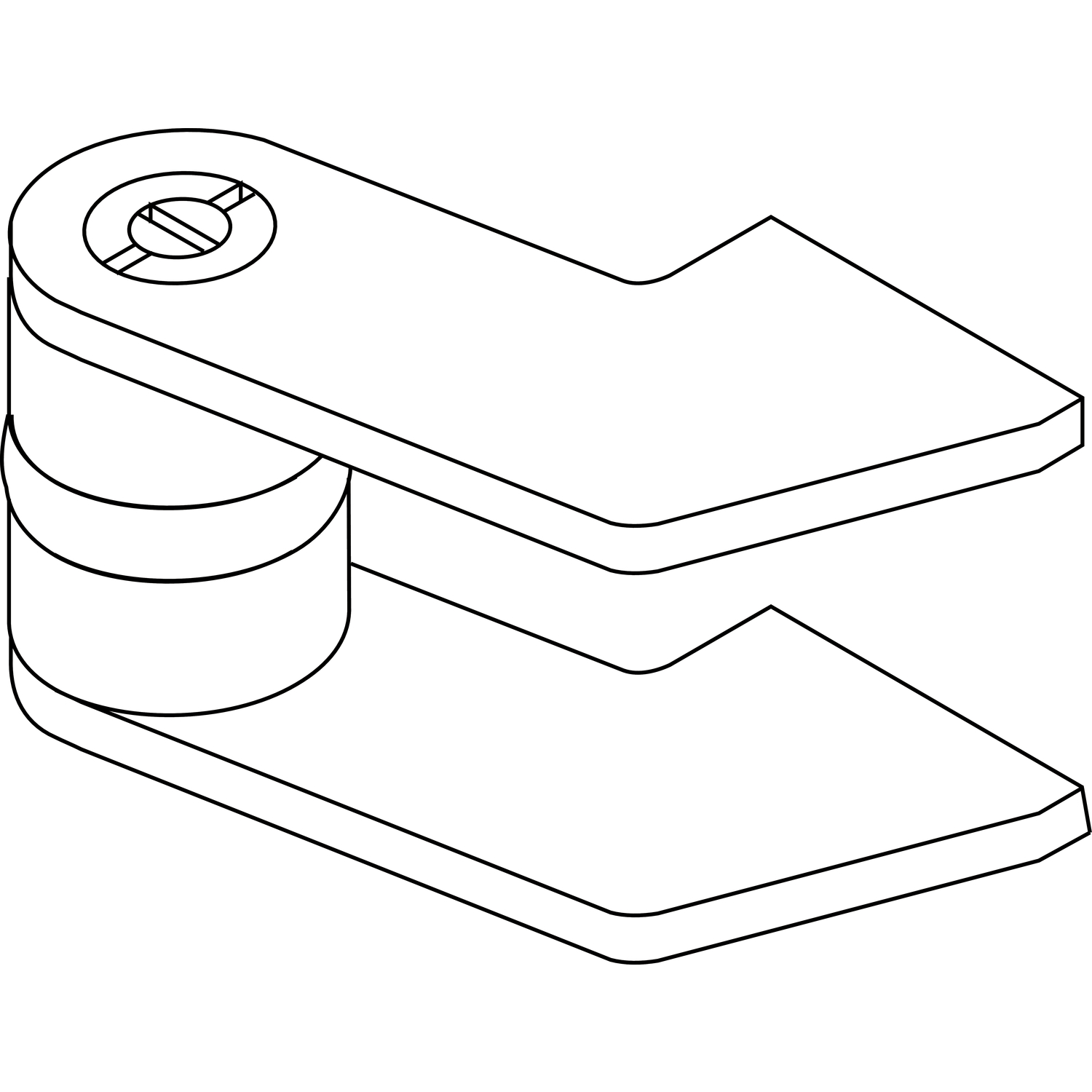 GEZE Zapfenband Modell EK f. Stahltüren, gezogener Flachstahl, blank