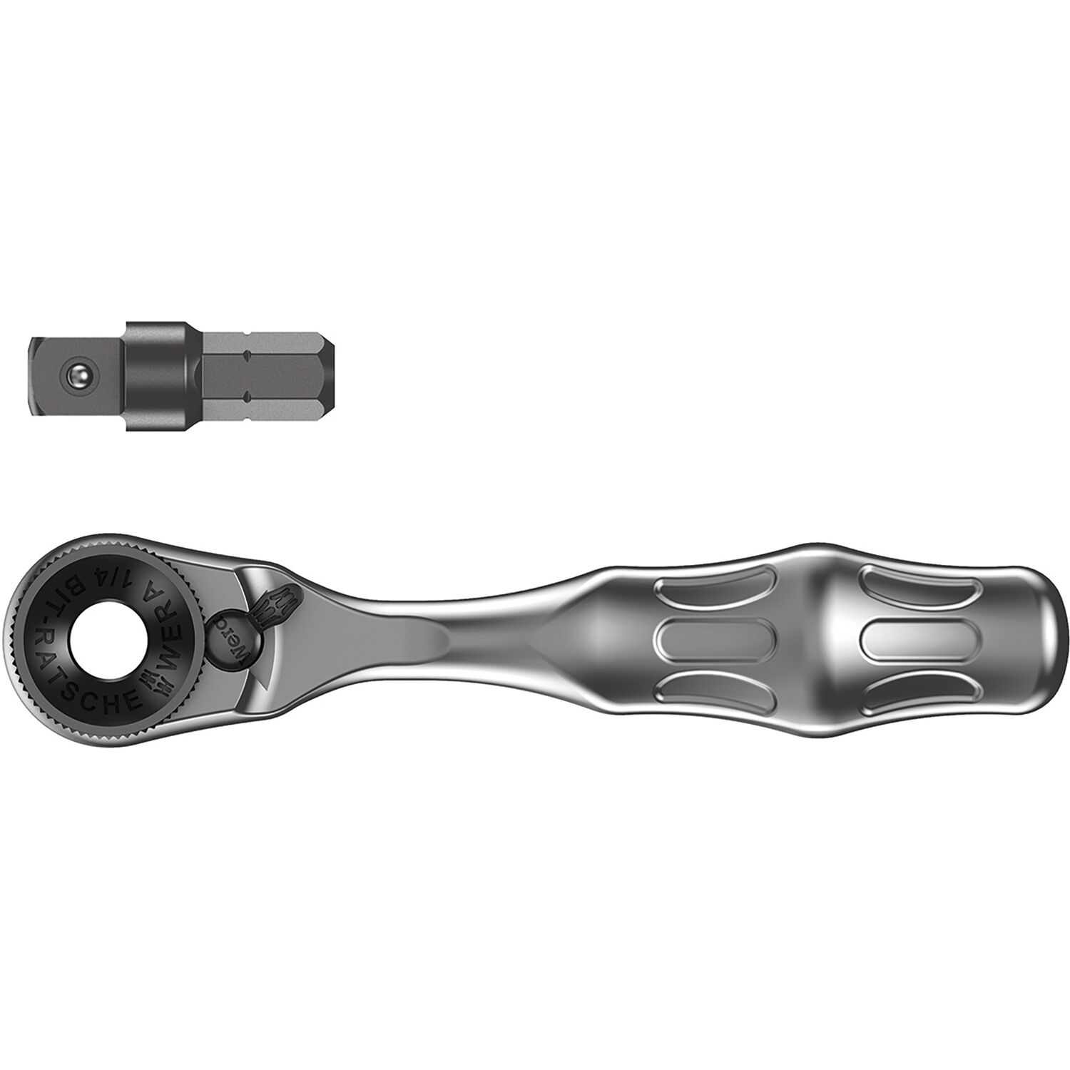 Wera Umschaltknarre Zyklop Mini Bit-Ratsche 8001A 1/4"