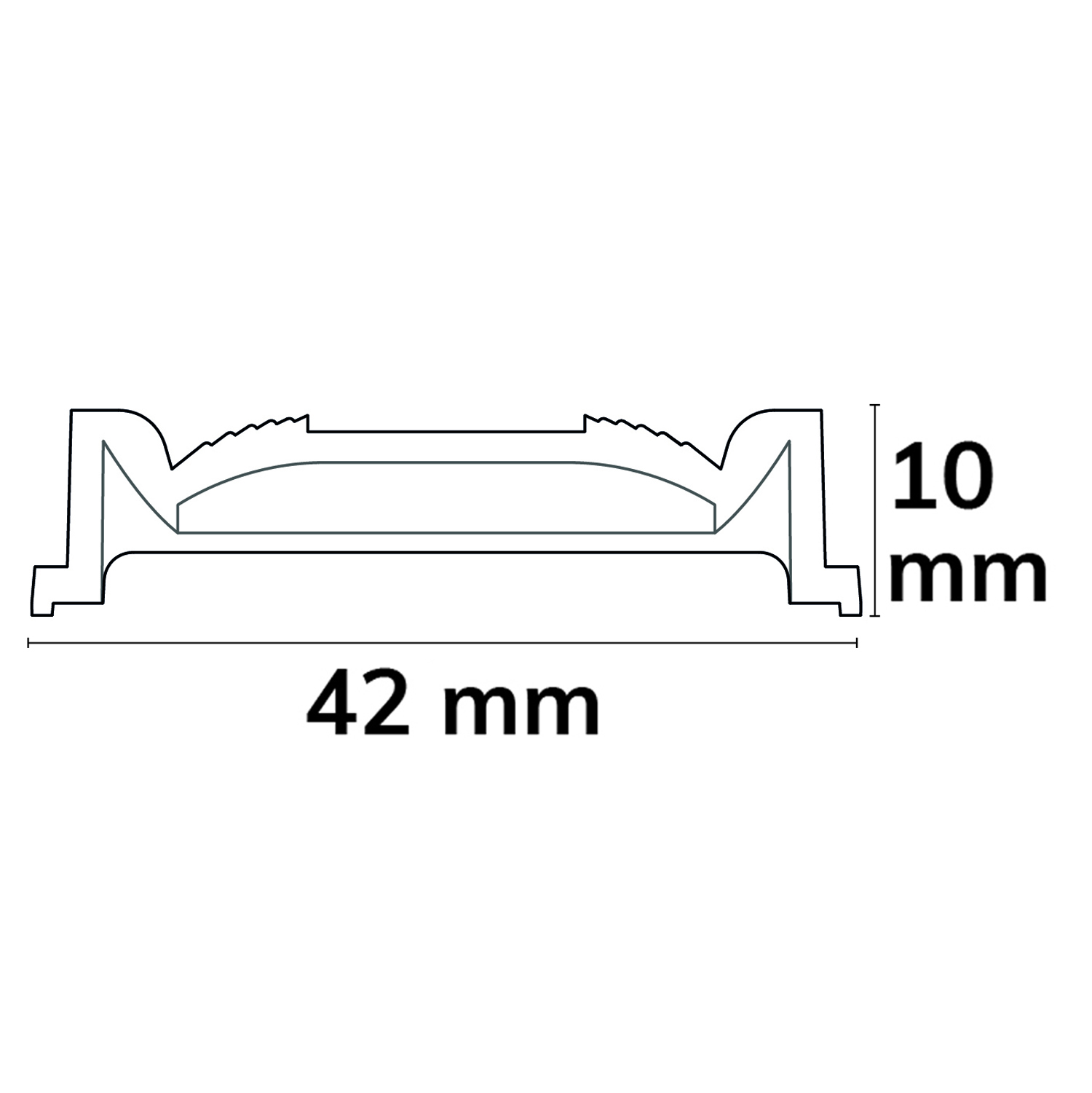 ISOLED Einschubcover 2x25° Linse doppelt-asymmetrisch für 3-Phasen Linearleuchte prismatisch 120cm