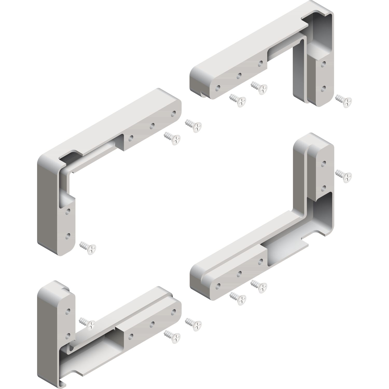 Cinetto Eckteile zu Aluminium Glasrahmenprofil ANKOR 19/27