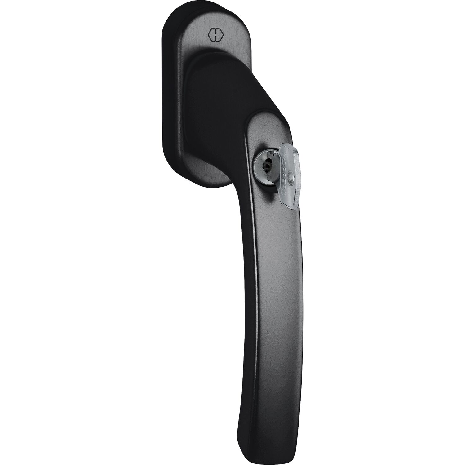 Hoppe HOPPE Fenstergriff LIÈGE - Sperrzylinder, Vierkant 7x40, 35 Nm, schwarz matt