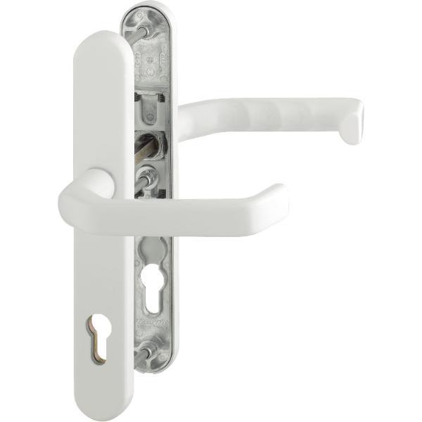 Hoppe Drückergarnitur LIVERPOOL - Schmalschild PZ, 77-82, Aluminium weiß RAL 9016