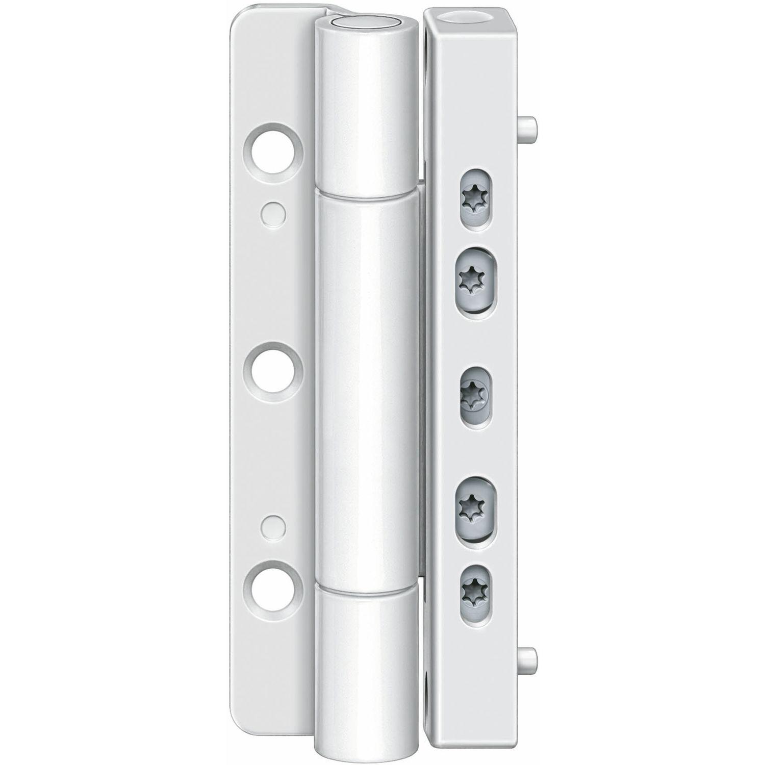 Simonswerk Haustürband SIKU RB 5020 3D, Stiftsicherung, Stahl weiß RAL 9016 (3Stk)