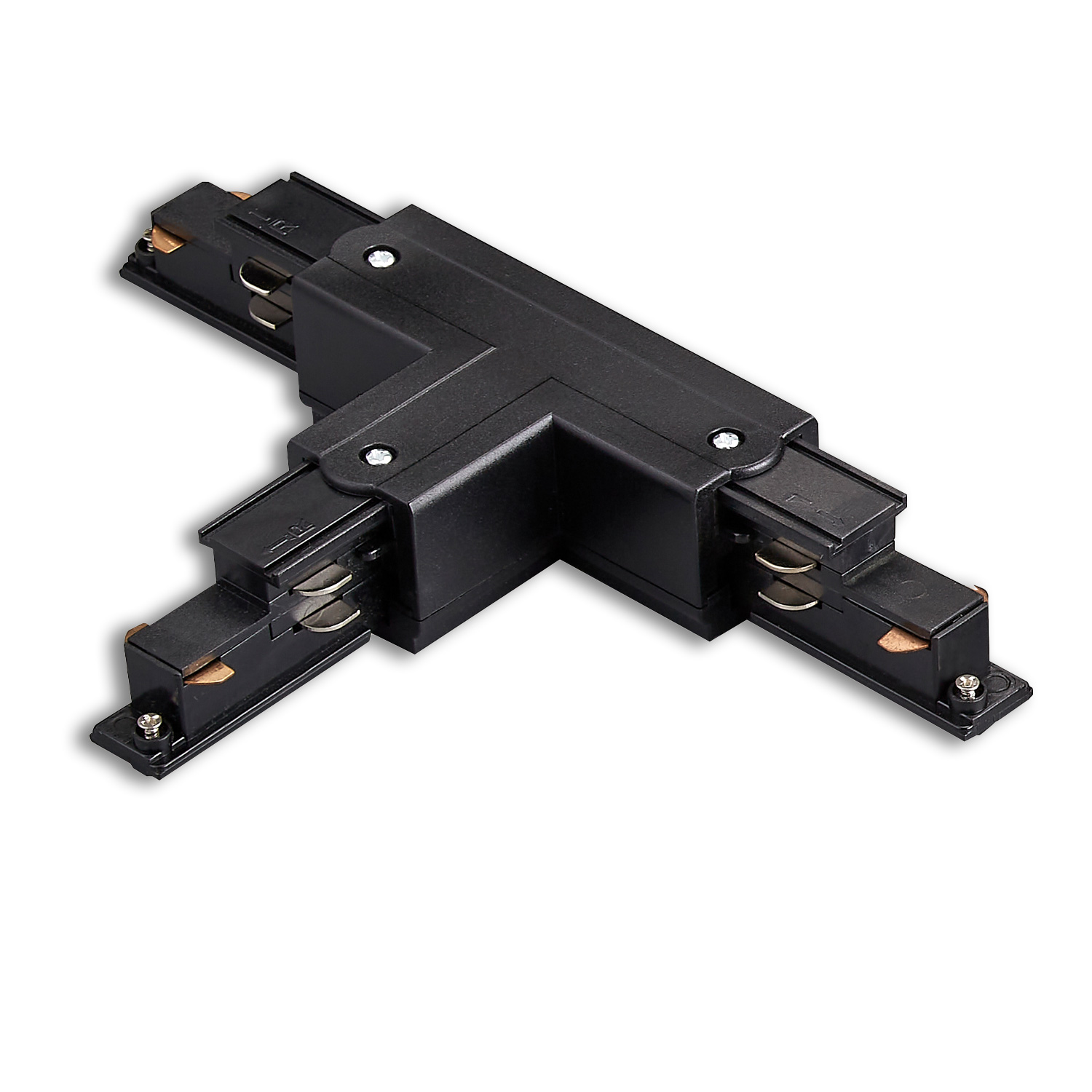 ISOLED 3-Phasen DALI T-Verbinder für Aufbauschiene N-Leiter rechts schwarz