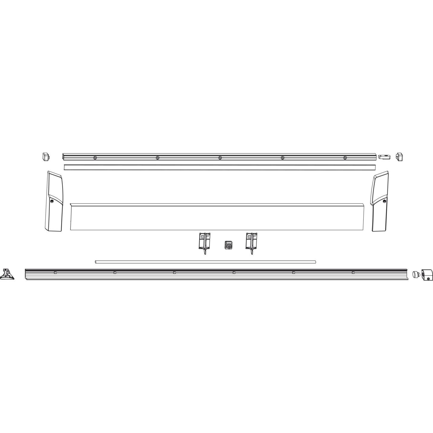 Maco #466060 SKB-S/SE/Z/PAS Profil-Set Gr. 3 FFB 1051-1250 mm L=2630 mm weiß