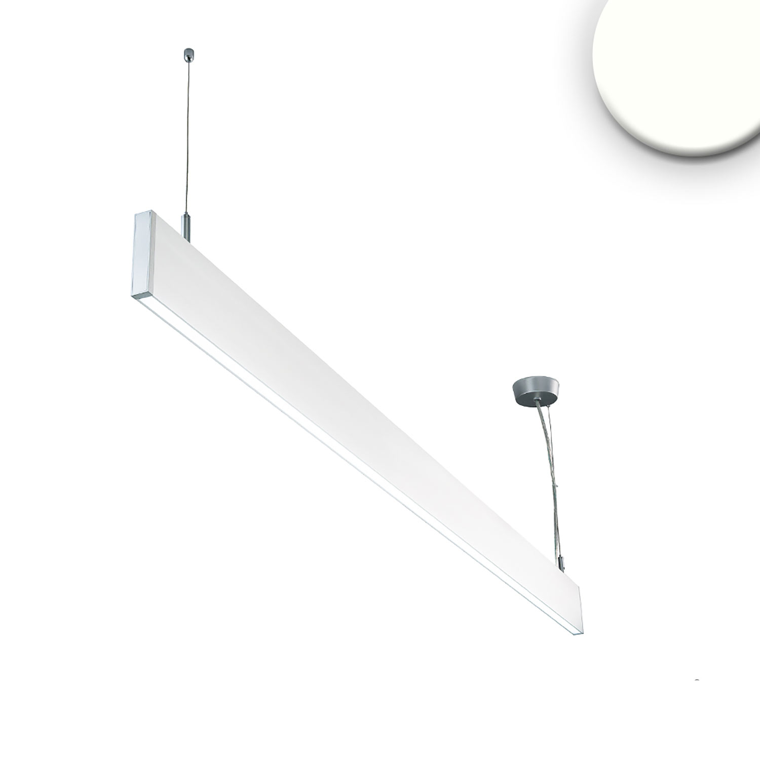 ISOLED LED Hängeleuchte Linear Up&Down 600 25W prismatisch linear- u. 90° verbindbar weiß neutralwei