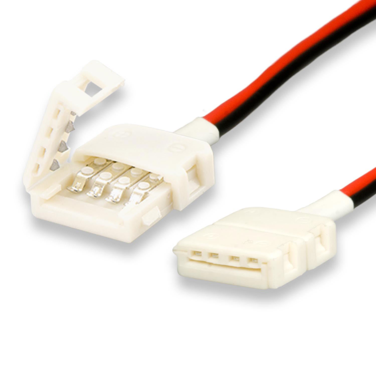 ISOLED Clip-Verbinder mit Kabel (max. 5A) C1-210 für 2-pol. IP20 Flexstripes mit Breite 10mm Pitch >