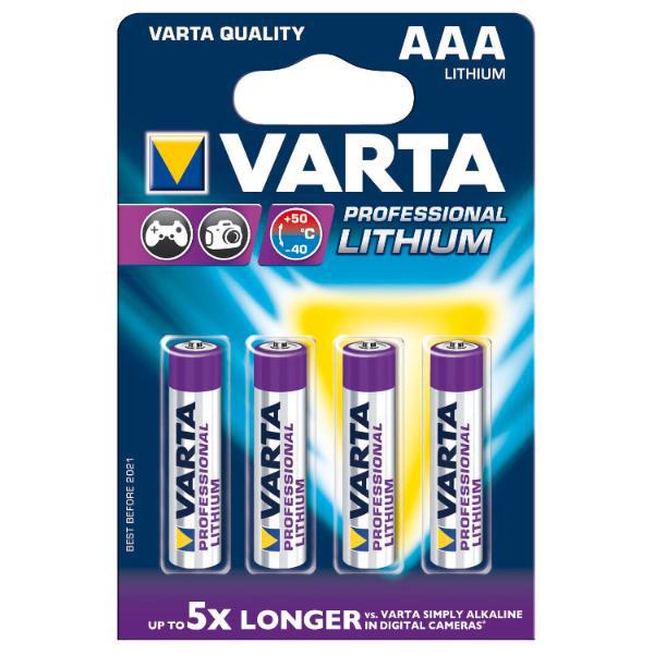 Varta Batterie Ultra Lithium LR03/AAA 1,5 Volt (4 St)