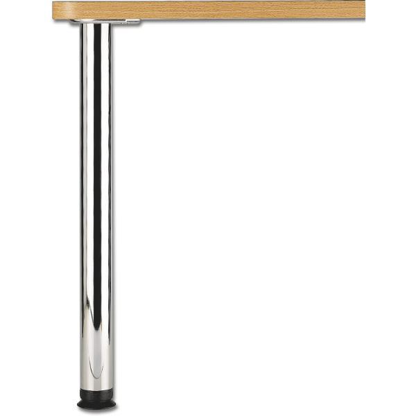 Tischfuß Zoom rund 60 x 700 mm Stahl silberfarbig