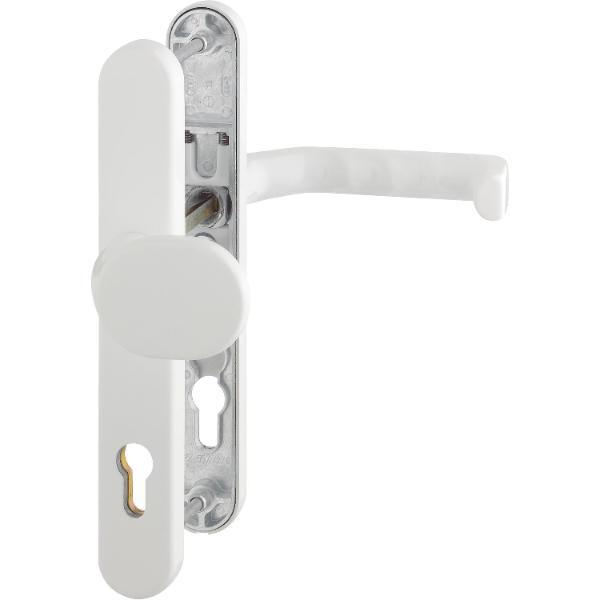 Hoppe Wechselgarnitur LIVERPOOL - Schmalschild Knopf PZ, weiß RAL 9016