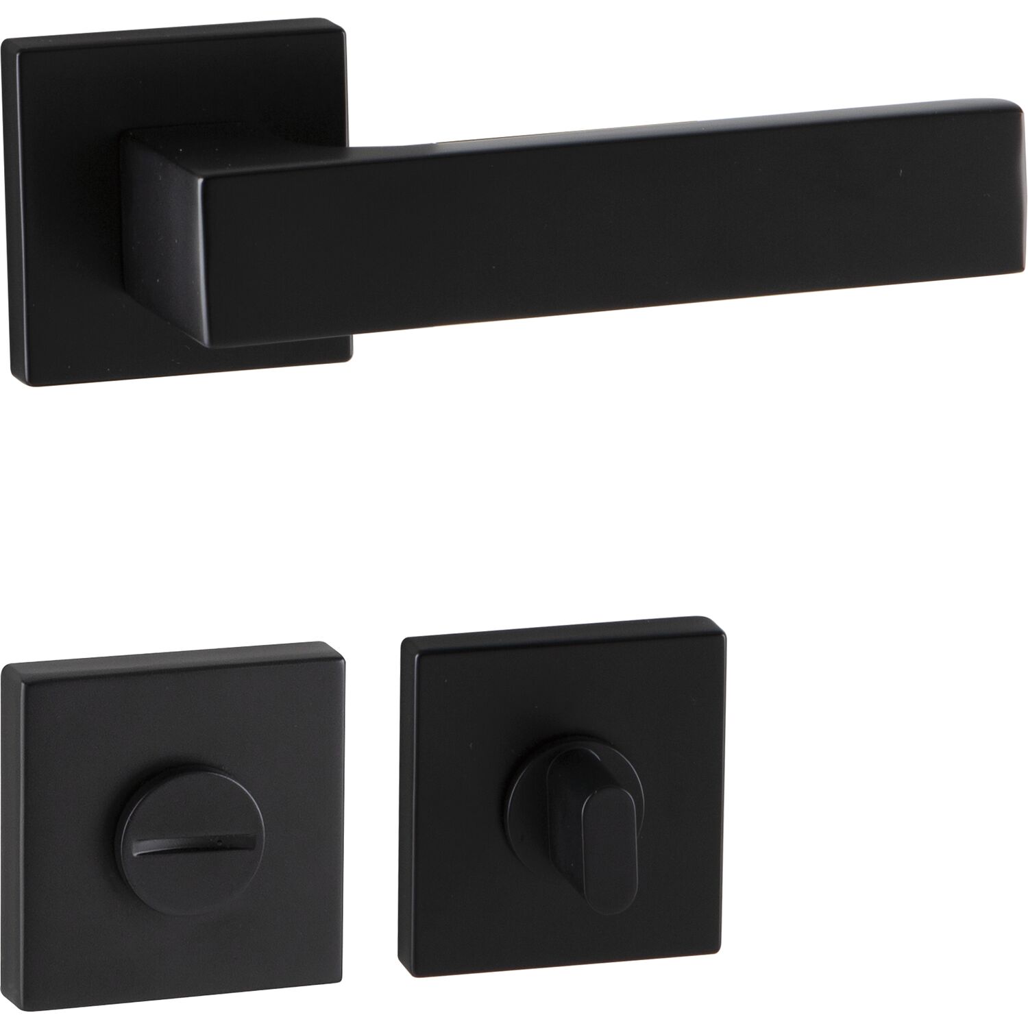 ninka MARCHESI Drückergarnitur BUDAPEST Rosette WC, 38-45 mm, Zamak schwarz matt