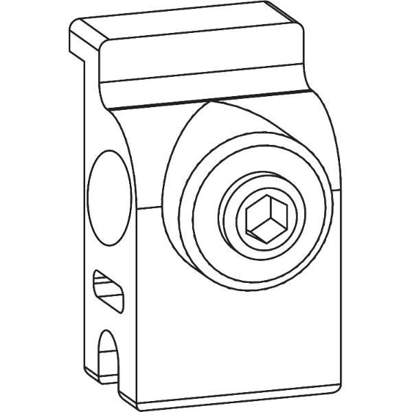 GU -966/200 Stützbock für 10 mm Verbindungsstange, Kunststoff silber