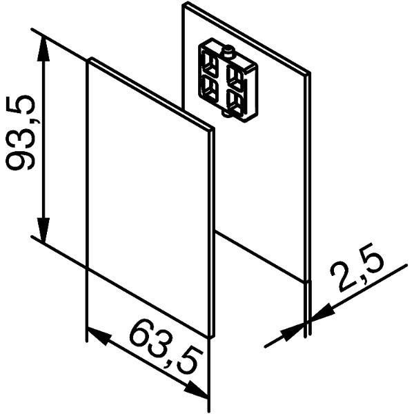 solido 100 Abdeckkappen Seitenteilprofil Glas silber eloxiert