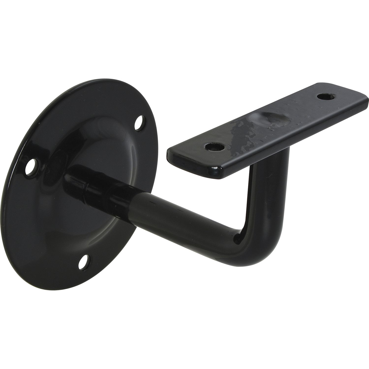 Schösswender SCHÖSSMETALL Handlaufträger rund, Wandabstand 80 mm, schwarz beschichtet