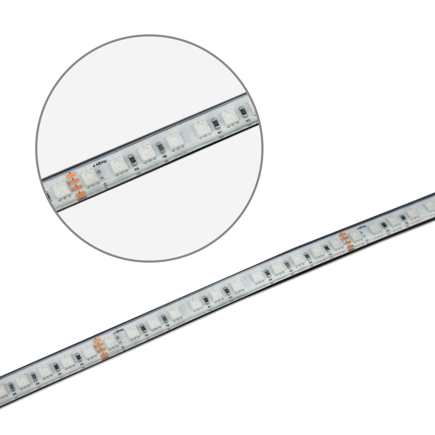 ISOLED LED AQUA RGB 48V Flexband 14,4W IP68 20m Rolle 96 LED/m