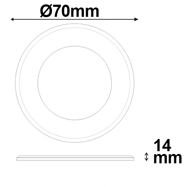 ISOLED LED Slim Ein- und Unterbauleuchte MiniAMP silber 3W 12V DC IP52 warmweiß dimmbar