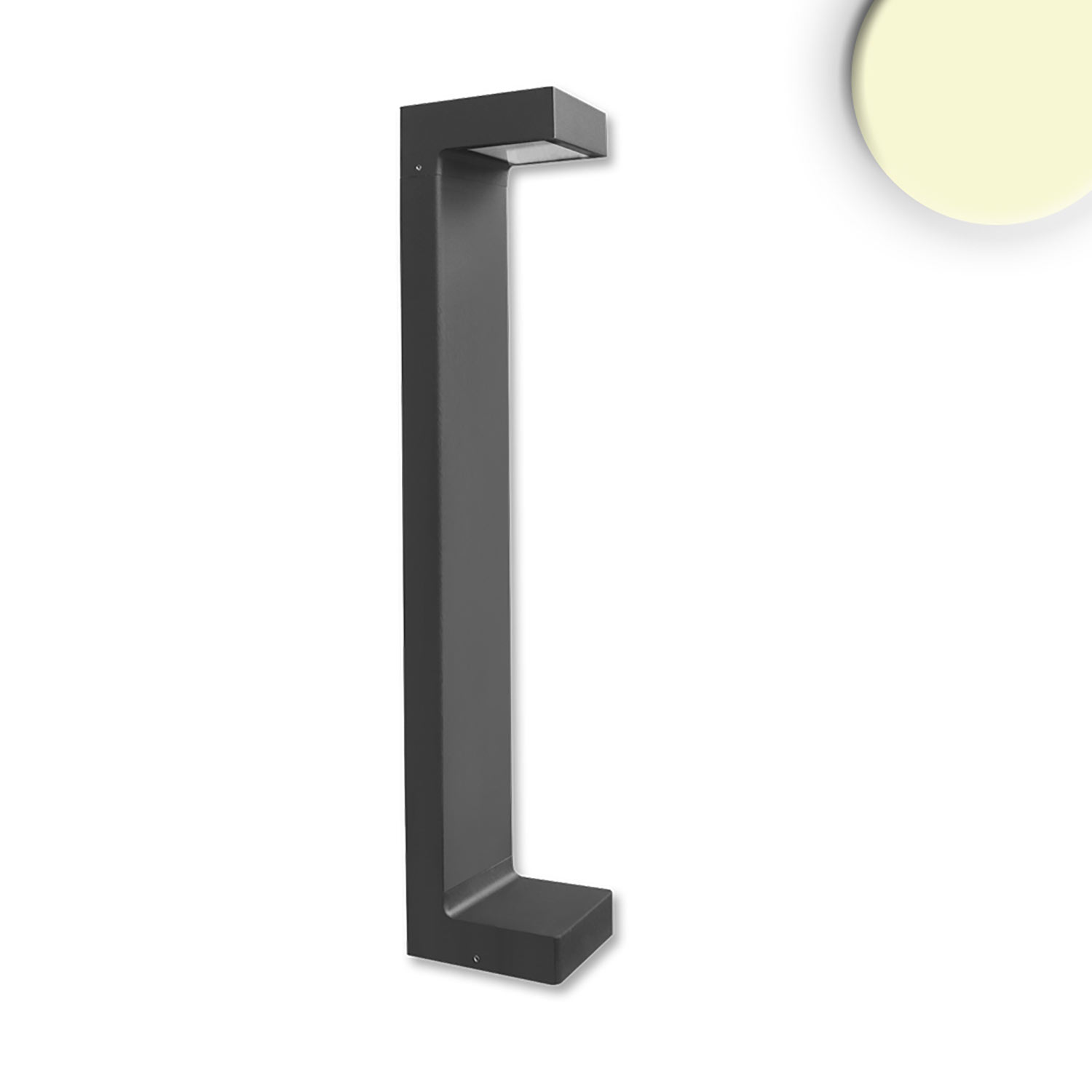 ISOLED LED Wegeleuchte Poller-1 60cm 7W sandschwarz warmweiß