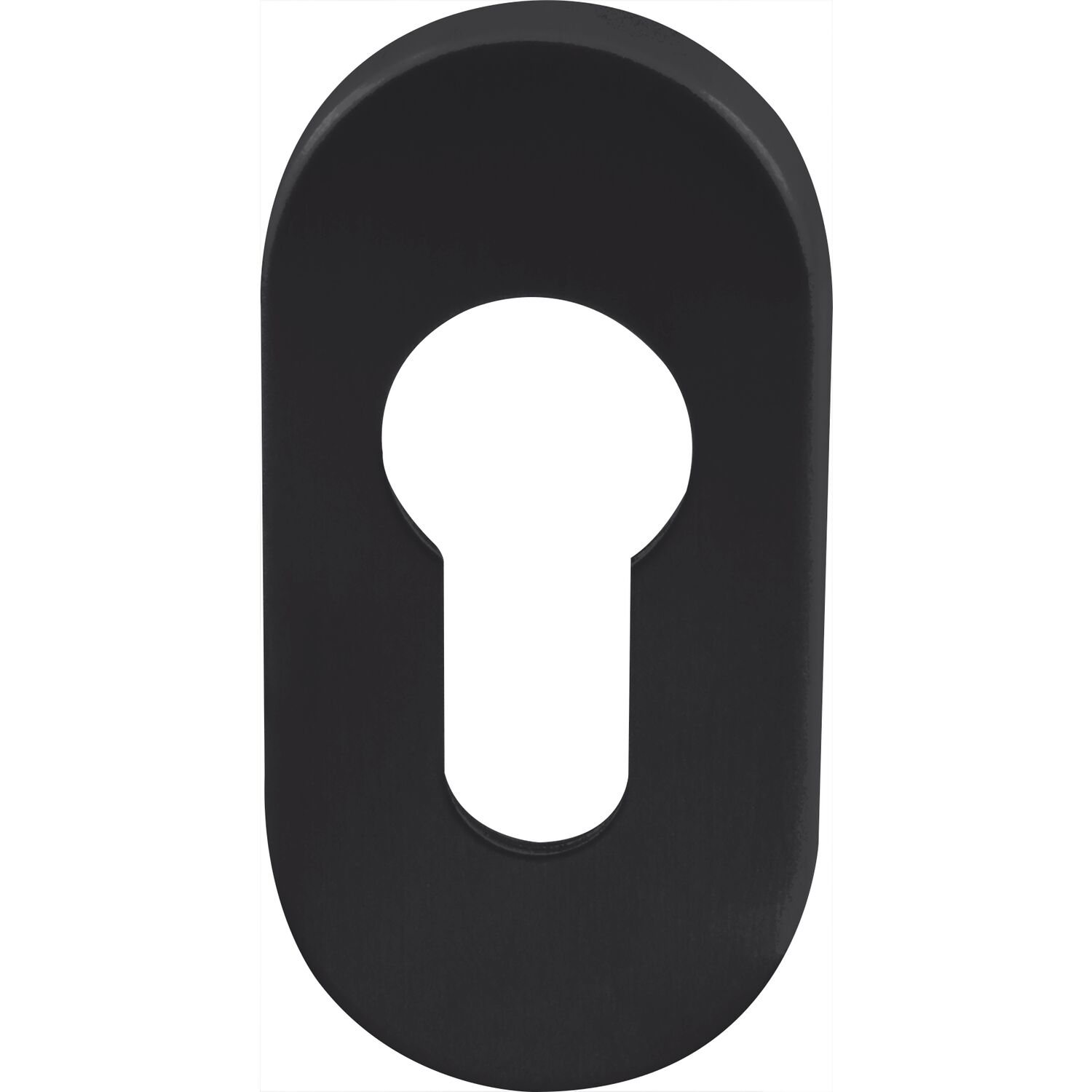 Zylinderrosette PZ oval, Edelstahl schwarz