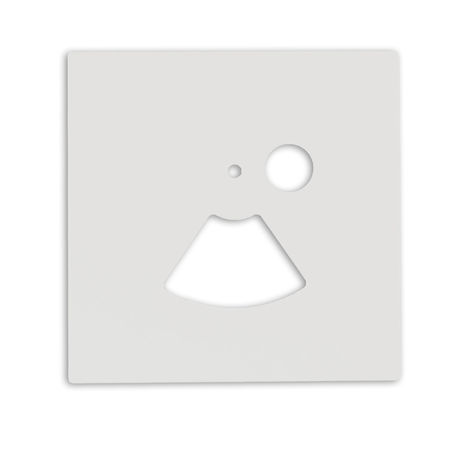 ISOLED Cover Aluminium eckig 2 weiß für Wandeinbauleuchte Sys-Wall68 mit PIR Sensor